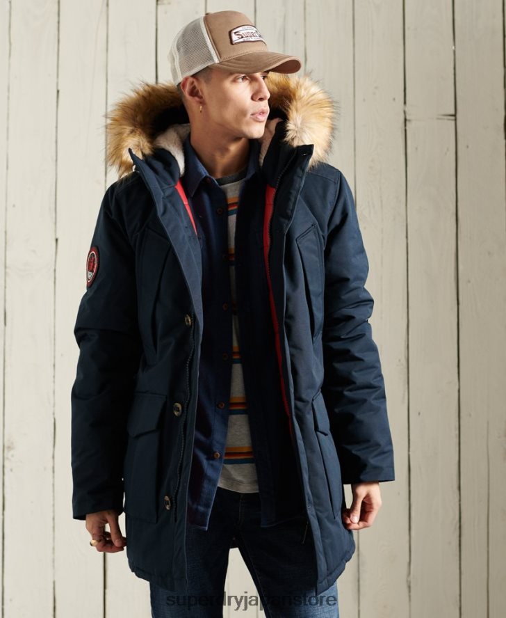 エベレストパーカーコート 男性 Superdry 衣類 海軍 2J62PZ1027