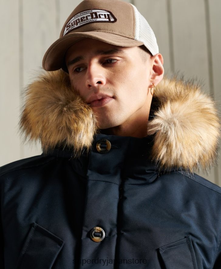 エベレストパーカーコート 男性 Superdry 衣類 海軍 2J62PZ1027