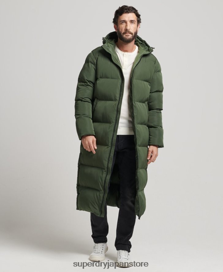 エクストラロングファーコート 男性 Superdry 衣類 緑 2J62PZ1028
