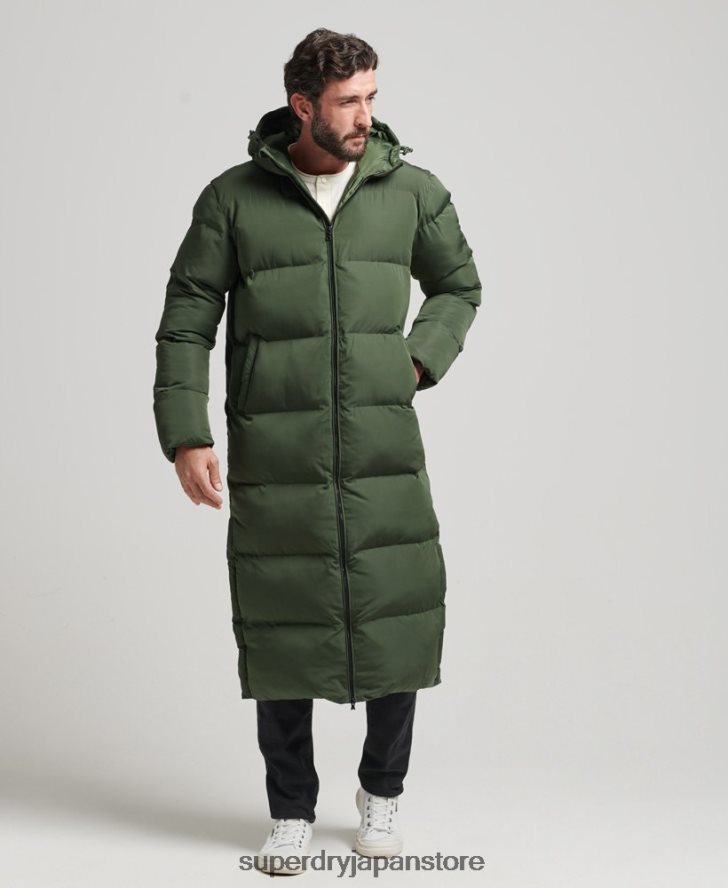 エクストラロングファーコート 男性 Superdry 衣類 緑 2J62PZ1028