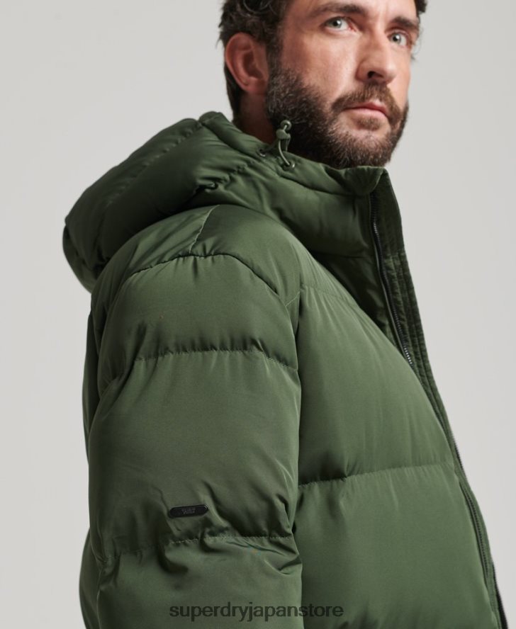 エクストラロングファーコート 男性 Superdry 衣類 緑 2J62PZ1028