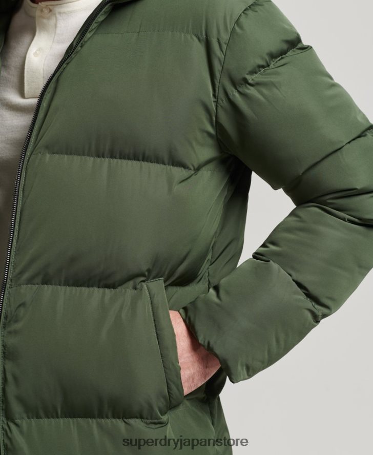 エクストラロングファーコート 男性 Superdry 衣類 緑 2J62PZ1028