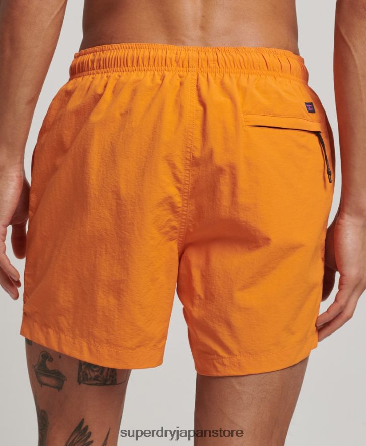 リサイクルスイムショーツ 男性 Superdry 衣類 オレンジ 2J62PZ102