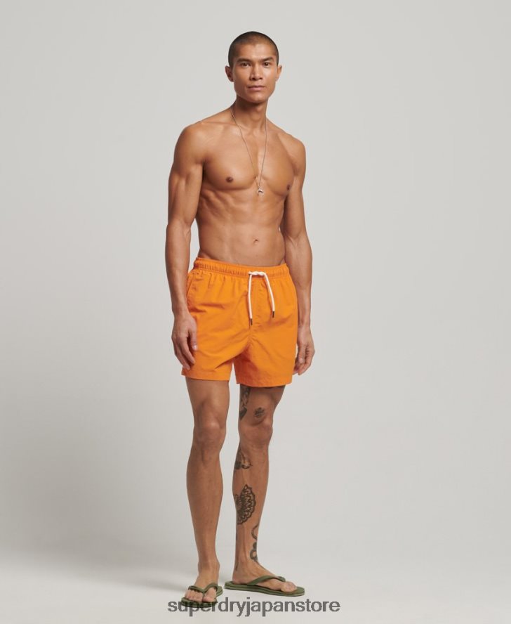 リサイクルスイムショーツ 男性 Superdry 衣類 オレンジ 2J62PZ102