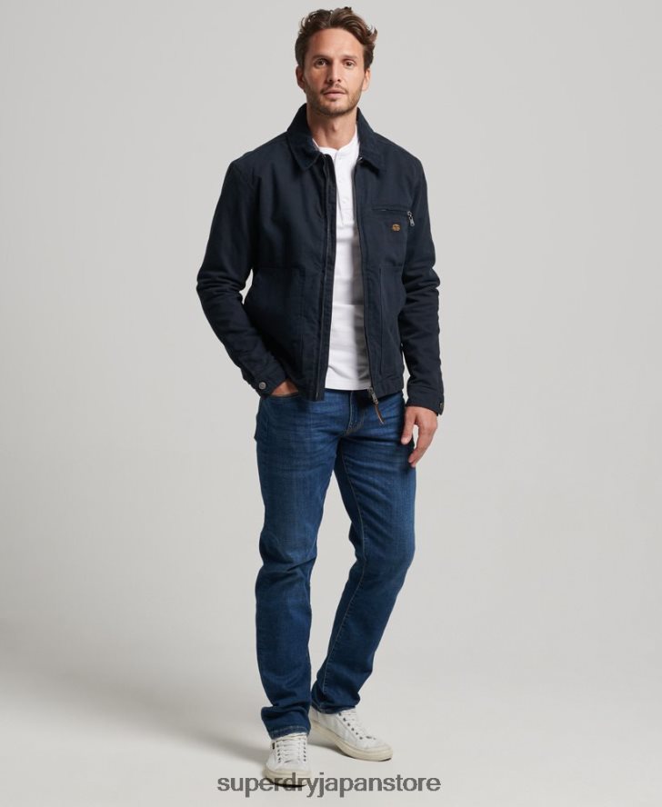 ヴィンテージ ランチ ハリントン ジャケット 男性 Superdry 衣類 海軍 2J62PZ1030