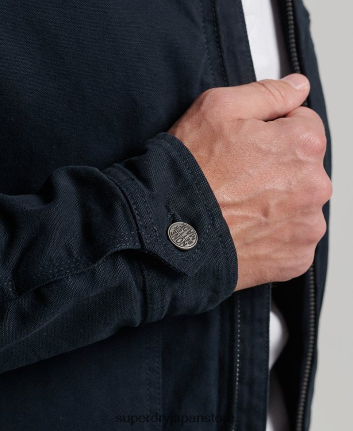 ヴィンテージ ランチ ハリントン ジャケット 男性 Superdry 衣類 海軍 2J62PZ1030
