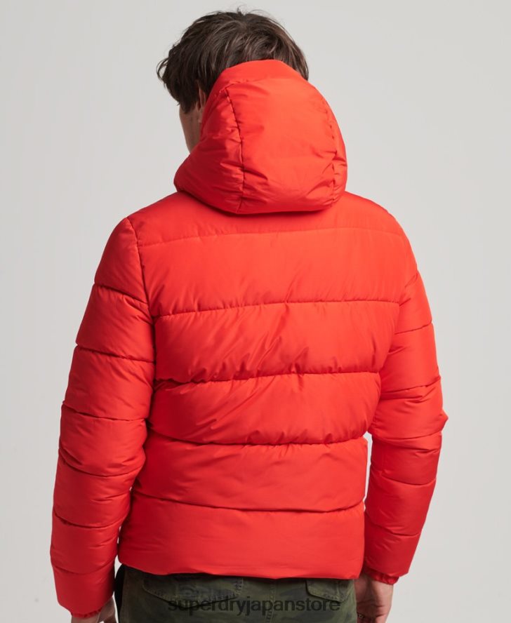 スポーツパファーフード付きジャケット 男性 Superdry 衣類 赤 2J62PZ1031