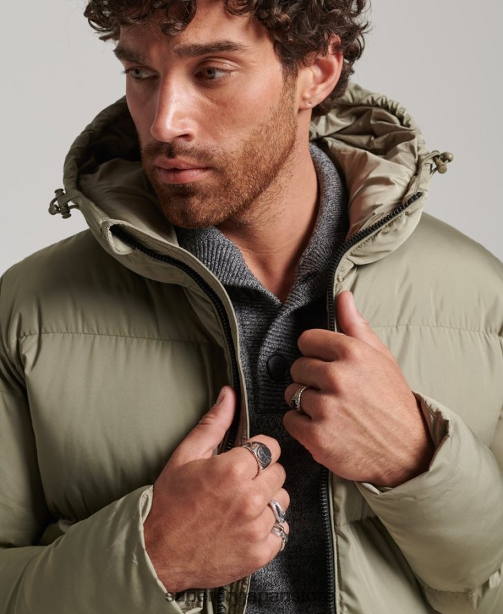 はえ縄羽毛布団コート 男性 Superdry 衣類 カーキ 2J62PZ1037