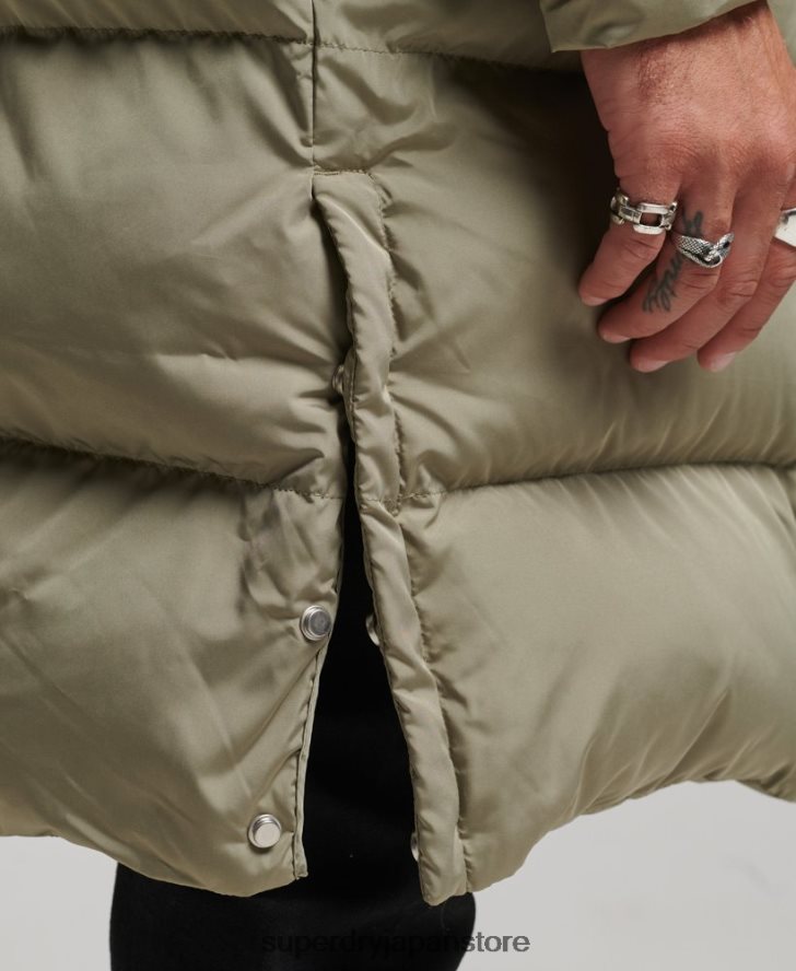 はえ縄羽毛布団コート 男性 Superdry 衣類 カーキ 2J62PZ1037
