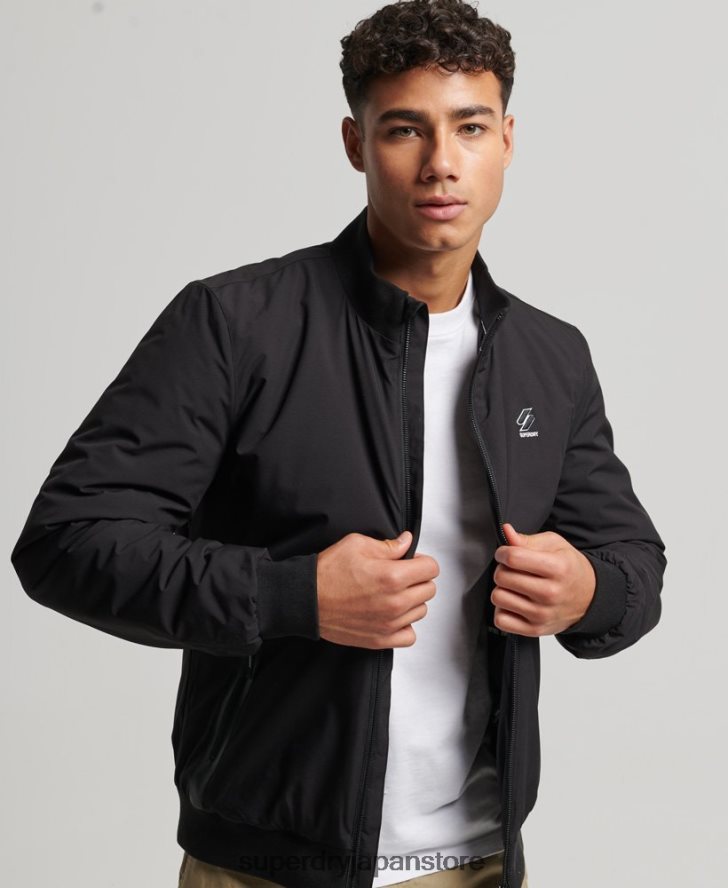 トレーニングハリントンジャケット 男性 Superdry 衣類 黒 2J62PZ1038