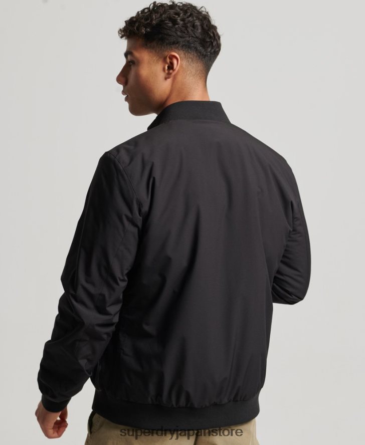 トレーニングハリントンジャケット 男性 Superdry 衣類 黒 2J62PZ1038