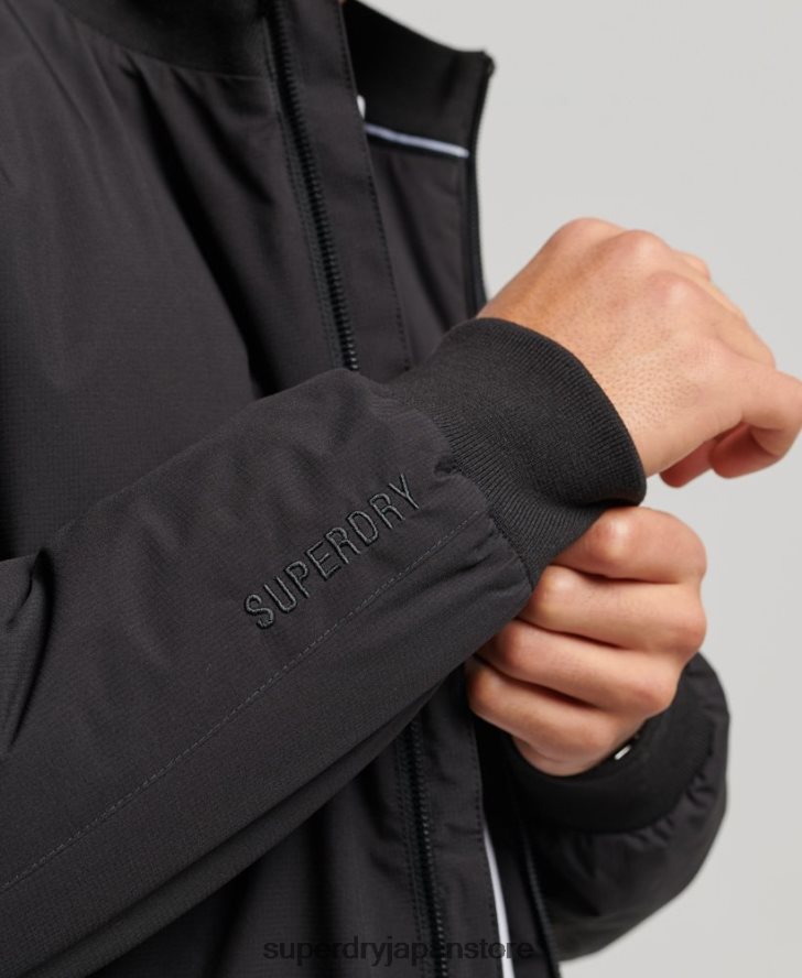 トレーニングハリントンジャケット 男性 Superdry 衣類 黒 2J62PZ1038