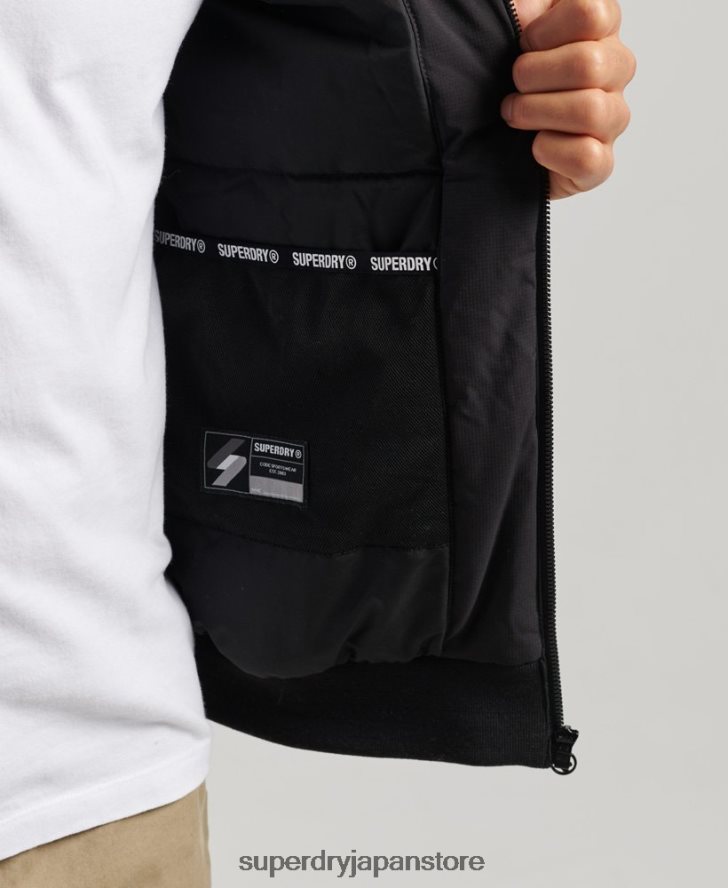 トレーニングハリントンジャケット 男性 Superdry 衣類 黒 2J62PZ1038