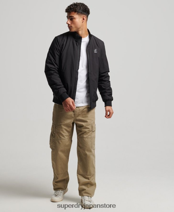 トレーニングハリントンジャケット 男性 Superdry 衣類 黒 2J62PZ1038