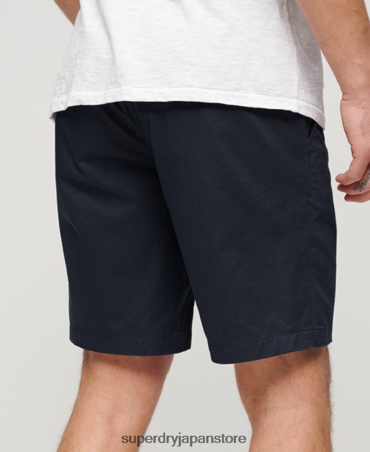 スリムストレッチチノショーツ 男性 Superdry 衣類 海軍 2J62PZ103