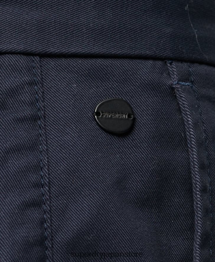 スリムストレッチチノショーツ 男性 Superdry 衣類 海軍 2J62PZ103