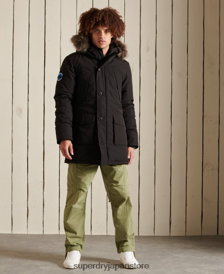 エベレストパーカーコート 男性 Superdry 衣類 濃い灰色 2J62PZ1040