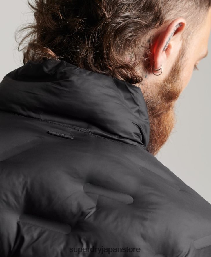 ヒートシールキルトジャケット 男性 Superdry 衣類 黒 2J62PZ1046