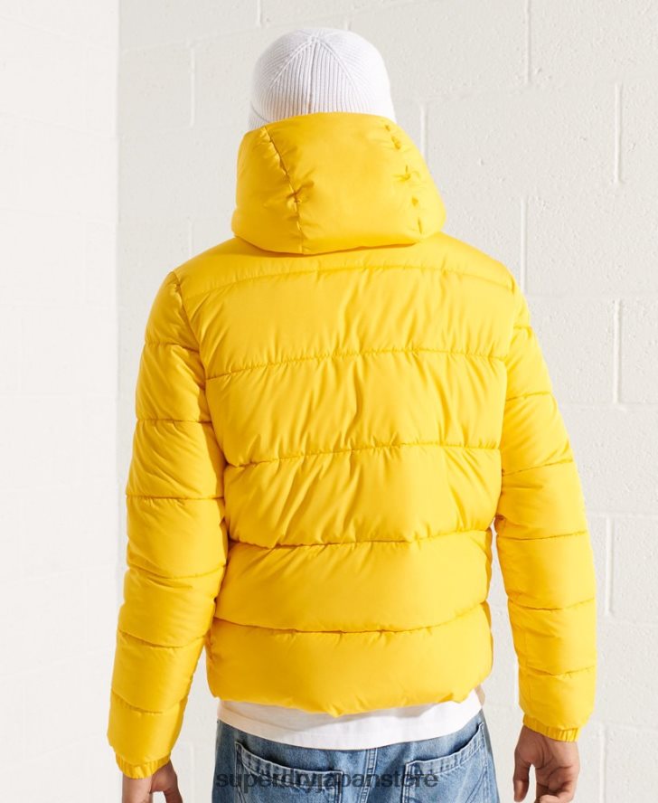 スポーツパファーフード付きジャケット 男性 Superdry 衣類 黄色 2J62PZ1047