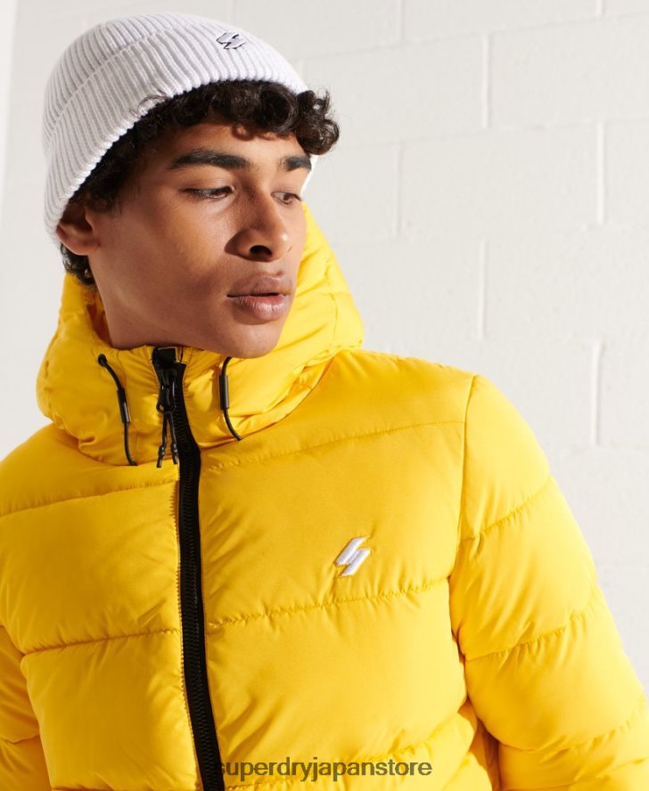 スポーツパファーフード付きジャケット 男性 Superdry 衣類 黄色 2J62PZ1047
