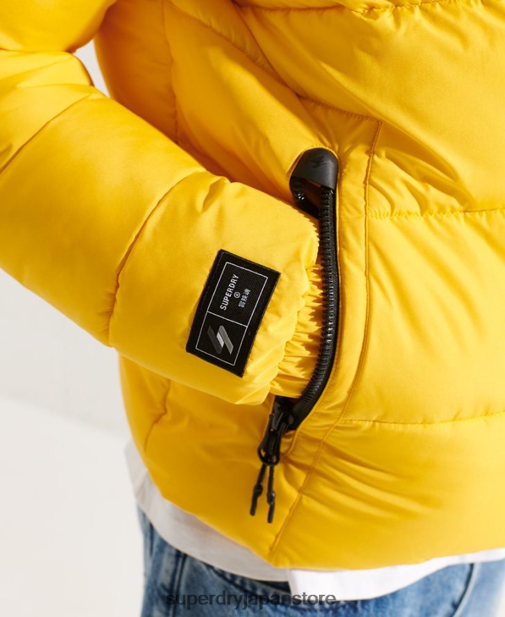 スポーツパファーフード付きジャケット 男性 Superdry 衣類 黄色 2J62PZ1047
