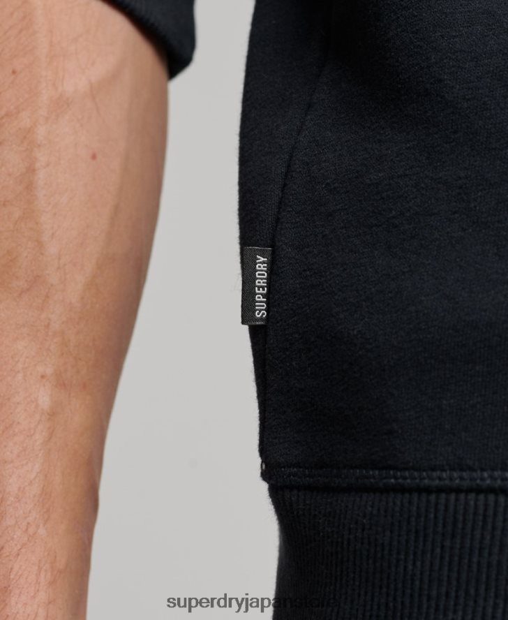 ヴィンテージロゴ刺繍ジップヘンリースウェットシャツ 男性 Superdry 衣類 海軍 2J62PZ104