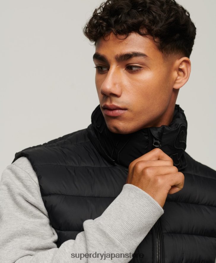 フード付きクラシックパッド入りジレ 男性 Superdry 衣類 黒 2J62PZ1052