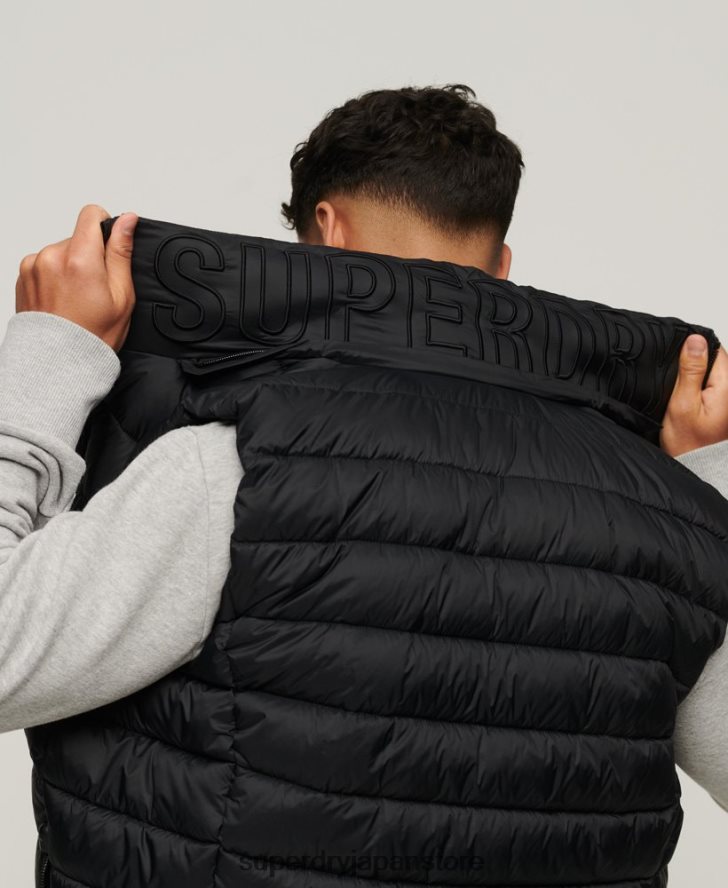 フード付きクラシックパッド入りジレ 男性 Superdry 衣類 黒 2J62PZ1052