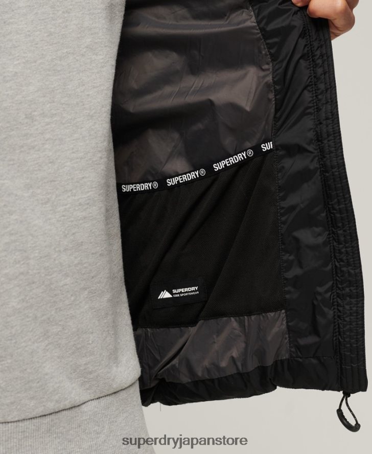 フード付きクラシックパッド入りジレ 男性 Superdry 衣類 黒 2J62PZ1052
