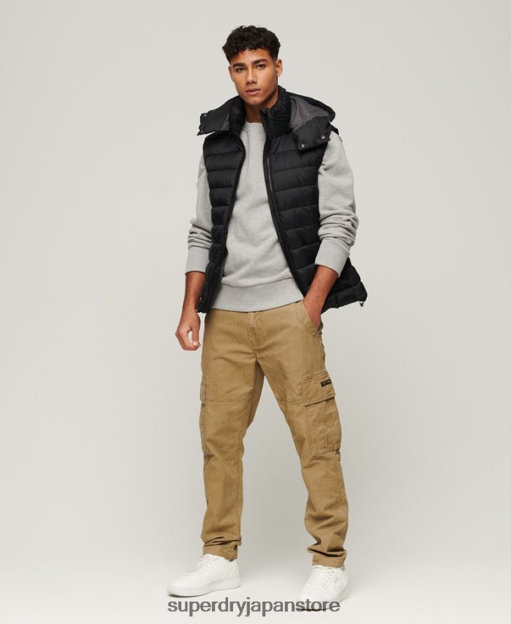 フード付きクラシックパッド入りジレ 男性 Superdry 衣類 黒 2J62PZ1052