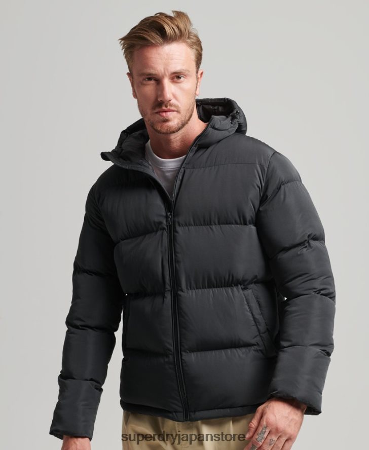 ショートフグコート 男性 Superdry 衣類 黒 2J62PZ1056