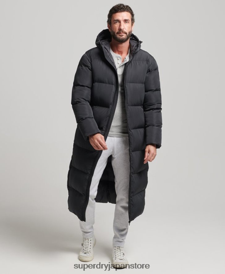 エクストラロングファーコート 男性 Superdry 衣類 黒 2J62PZ1057