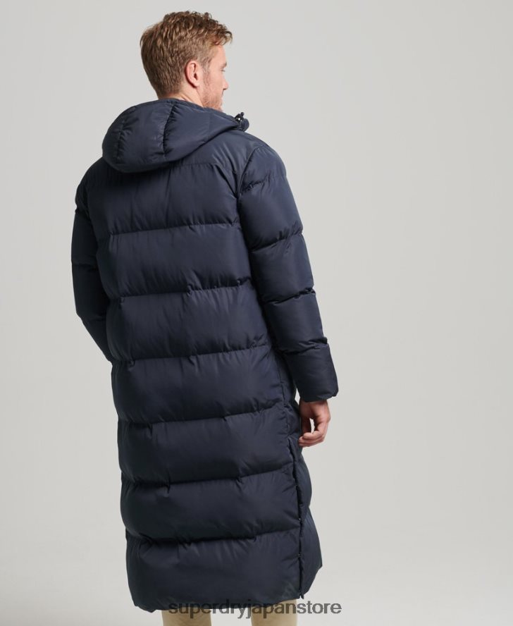 エクストラロングファーコート 男性 Superdry 衣類 海軍 2J62PZ1058