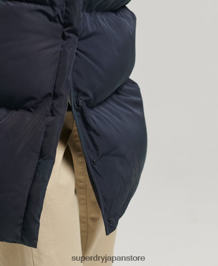 エクストラロングファーコート 男性 Superdry 衣類 海軍 2J62PZ1058
