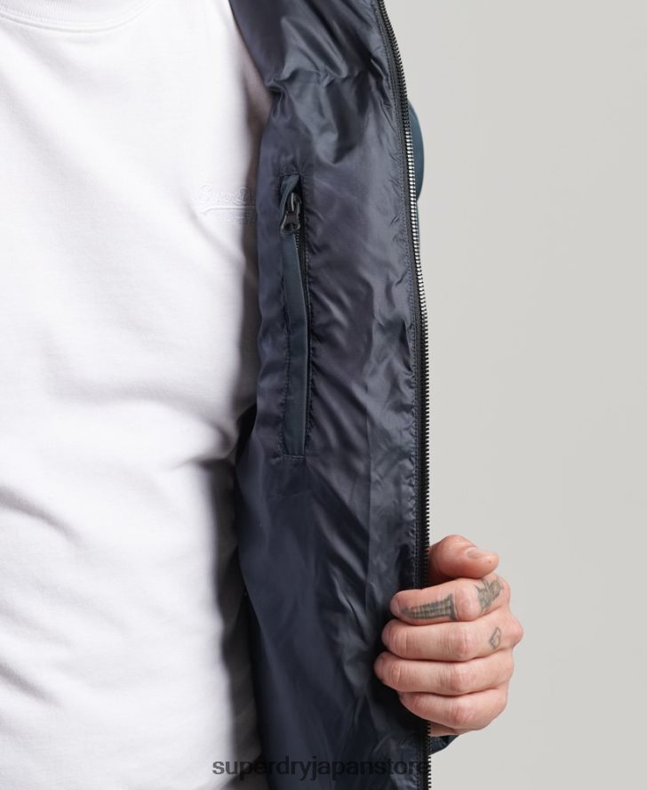 エクストラロングファーコート 男性 Superdry 衣類 海軍 2J62PZ1058