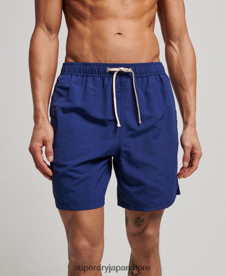 リップストップリサイクルスイムショーツ 男性 Superdry 衣類 青 2J62PZ106