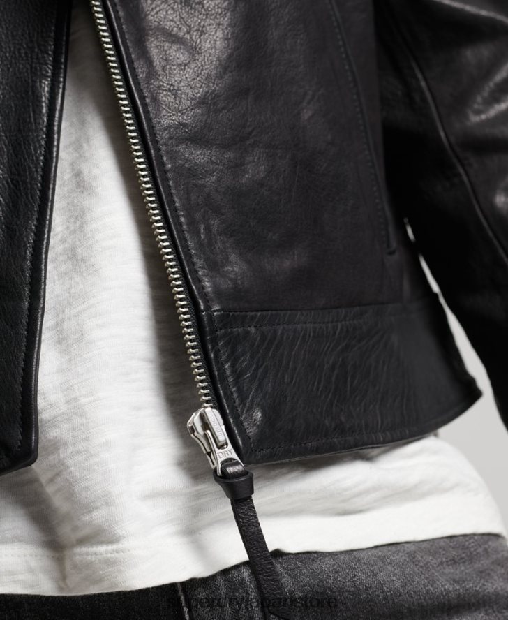 レザーモトバイカージャケット 男性 Superdry 衣類 黒 2J62PZ1060