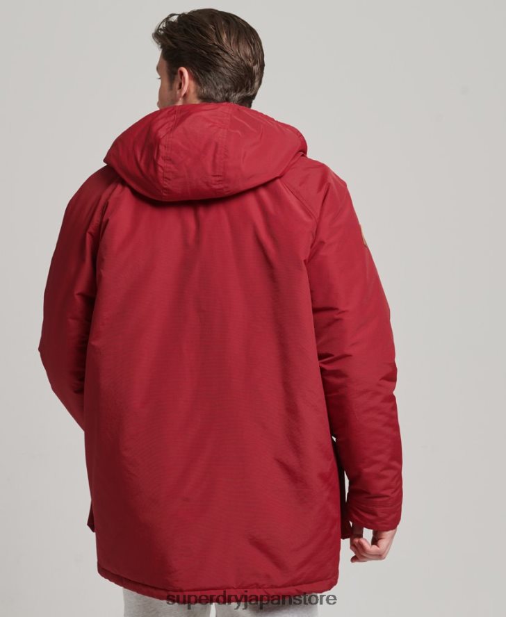 マウンテンパッドパーカージャケット 男性 Superdry 衣類 赤 2J62PZ1064