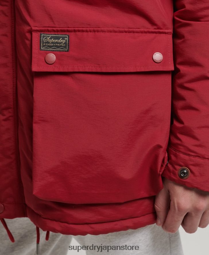 マウンテンパッドパーカージャケット 男性 Superdry 衣類 赤 2J62PZ1064