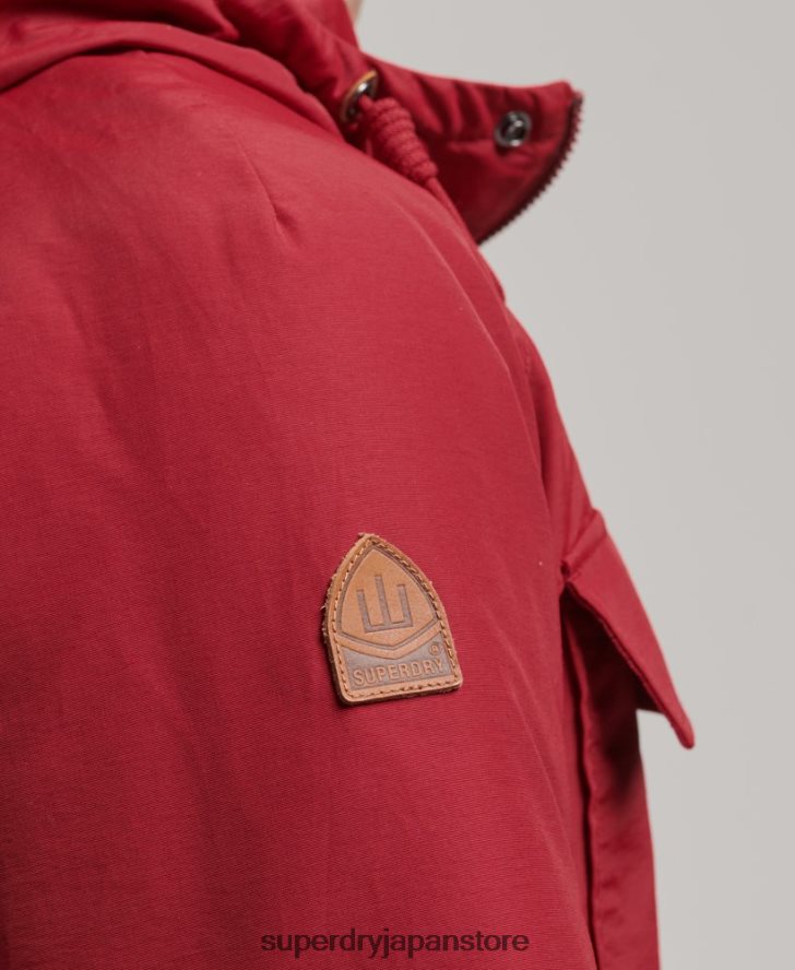 マウンテンパッドパーカージャケット 男性 Superdry 衣類 赤 2J62PZ1064