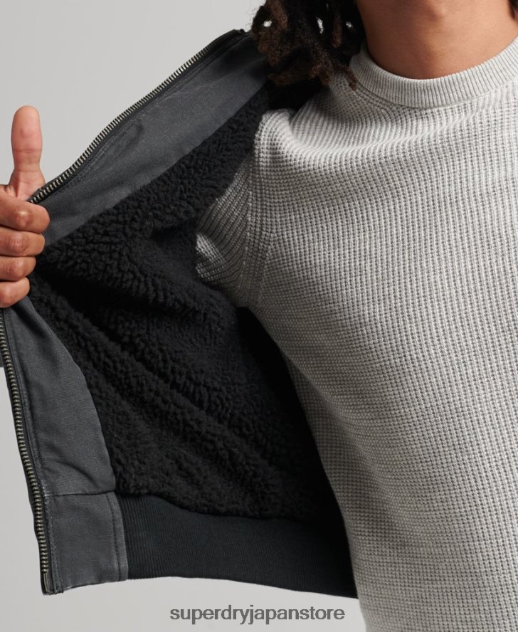 作業着フード付きボンバージャケット 男性 Superdry 衣類 茶色 2J62PZ1067