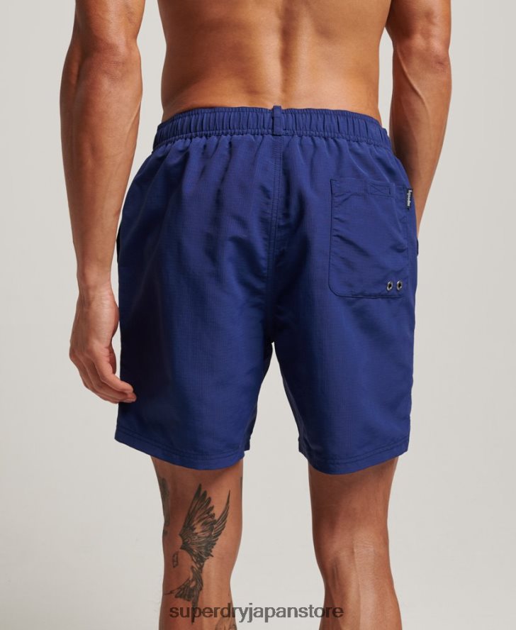 リップストップリサイクルスイムショーツ 男性 Superdry 衣類 青 2J62PZ106