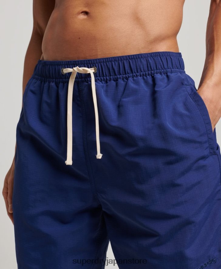 リップストップリサイクルスイムショーツ 男性 Superdry 衣類 青 2J62PZ106