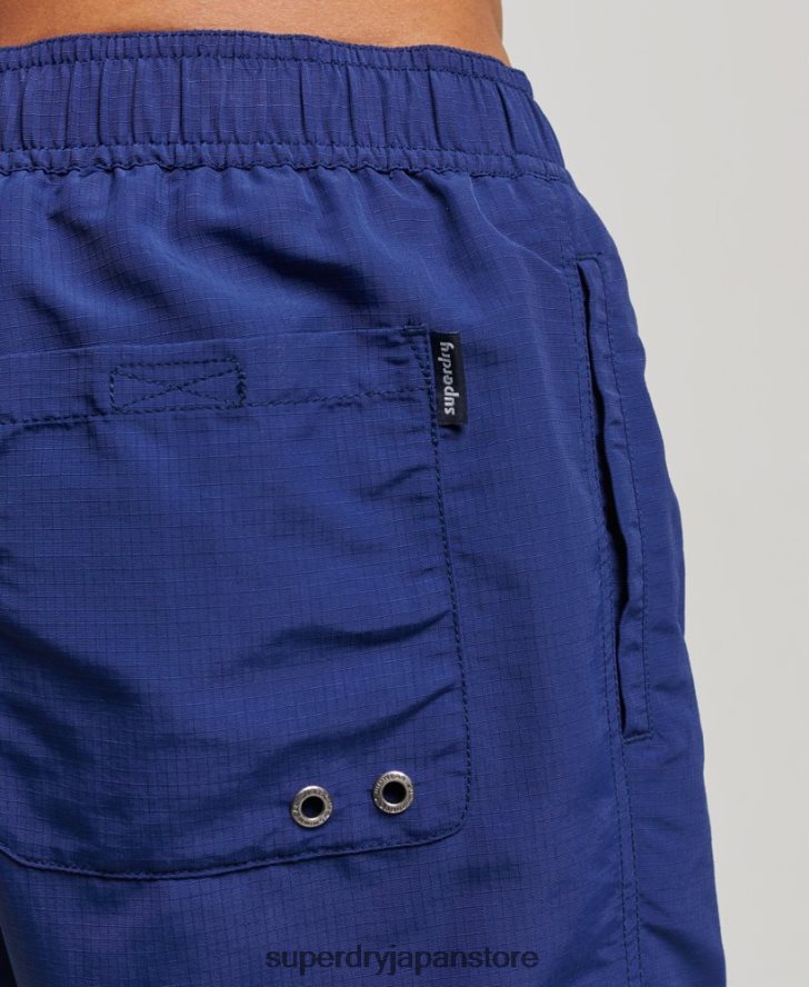 リップストップリサイクルスイムショーツ 男性 Superdry 衣類 青 2J62PZ106