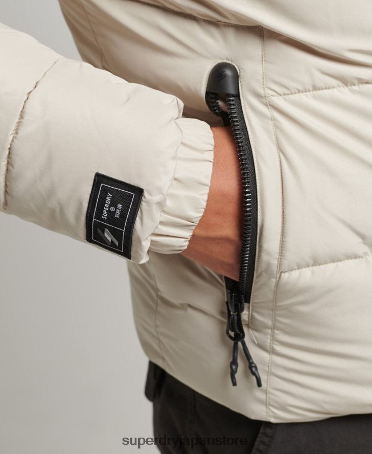 スポーツパファーフード付きジャケット 男性 Superdry 衣類 ベージュ 2J62PZ1071