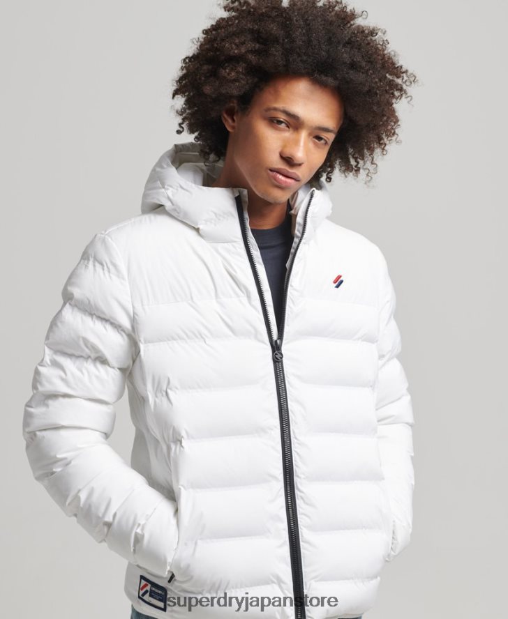 ヒートシールパッド入りジャケット 男性 Superdry 衣類 白 2J62PZ1073