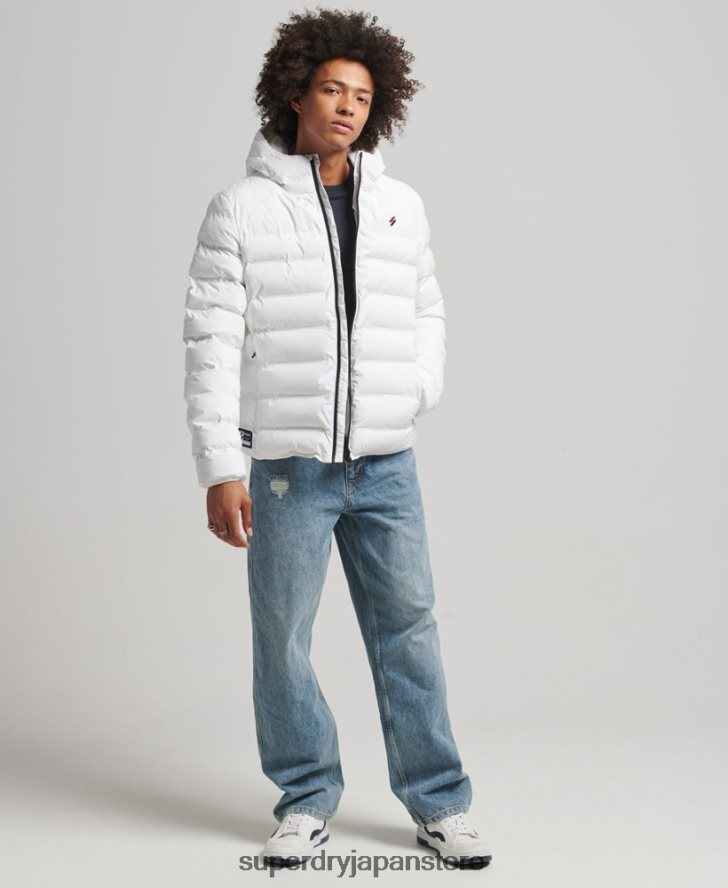 ヒートシールパッド入りジャケット 男性 Superdry 衣類 白 2J62PZ1073