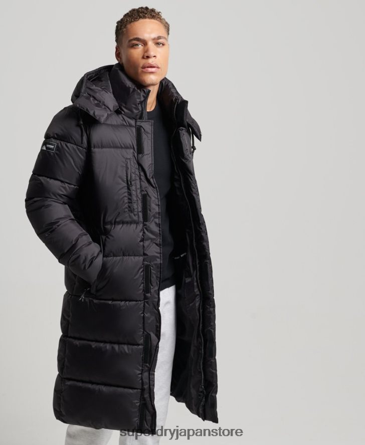 リップストップ延縄パファージャケット 男性 Superdry 衣類 黒 2J62PZ1076