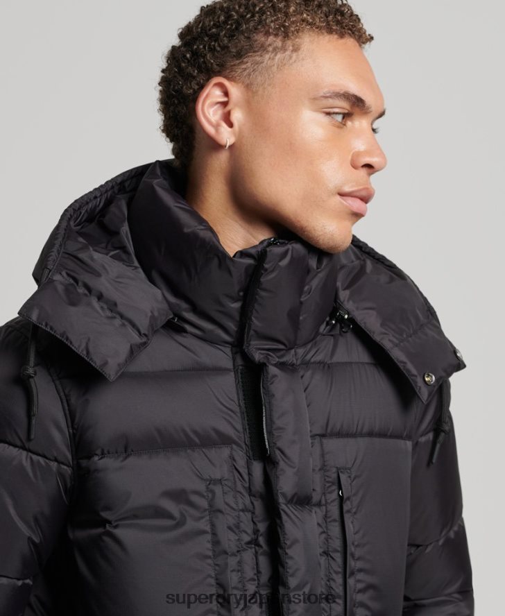 リップストップ延縄パファージャケット 男性 Superdry 衣類 黒 2J62PZ1076