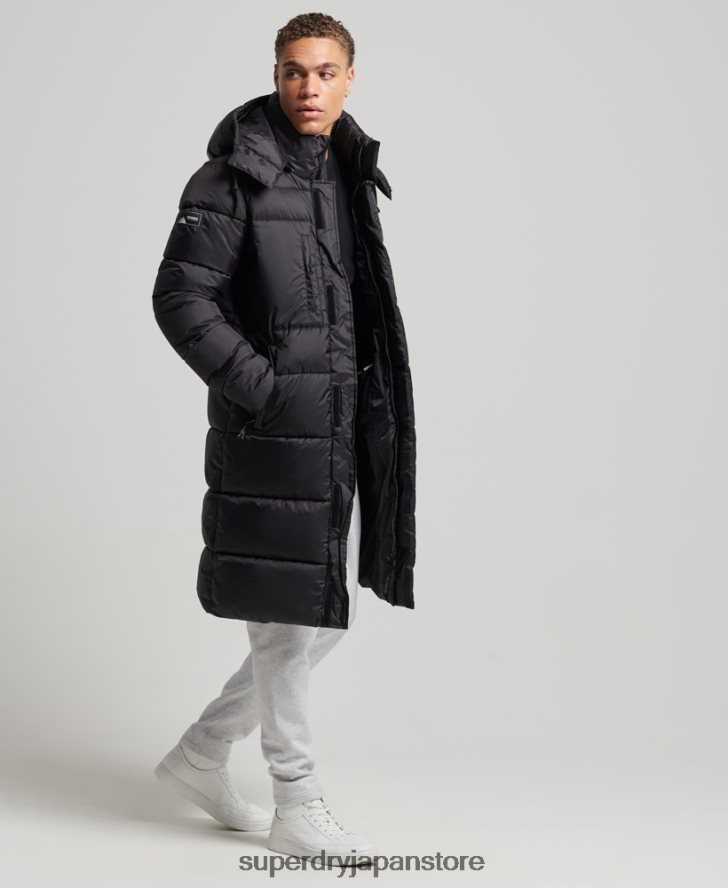 リップストップ延縄パファージャケット 男性 Superdry 衣類 黒 2J62PZ1076
